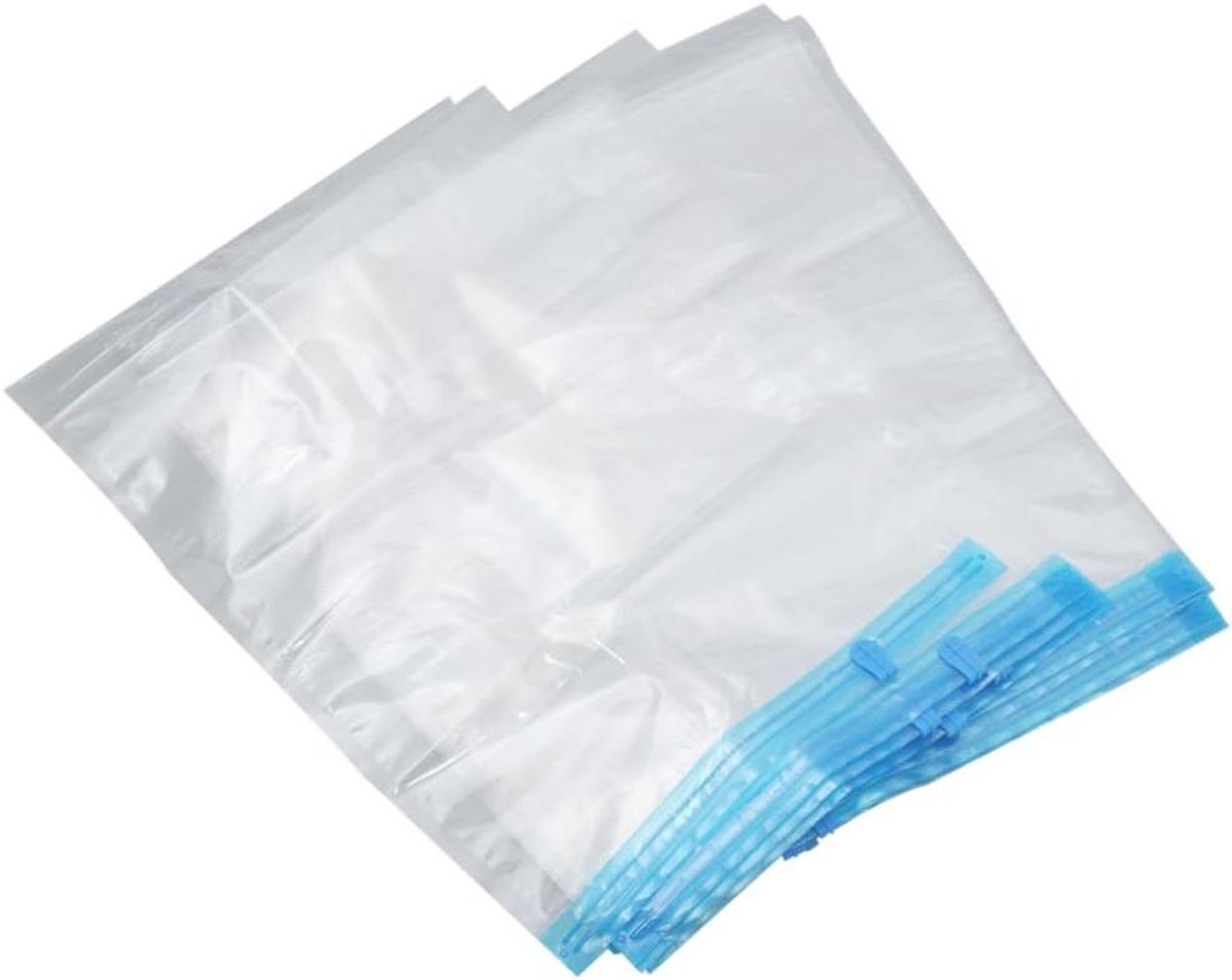 Compressie Luchtdichte Zakken - Ruimtebesparende Opbergzakken - Reizen en Opbergen - Geen Vacuümpomp Nodig - 50 x 40 cm - Transparant