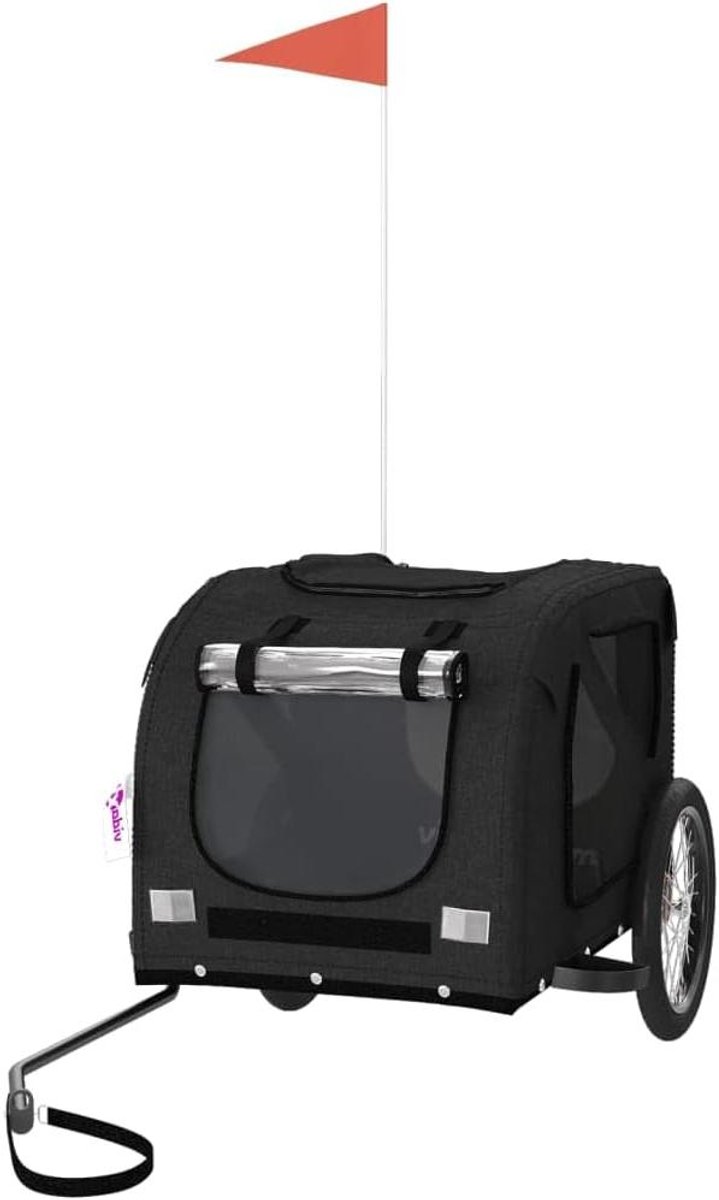 Hondenfietskar - Hondenkar fiets - Huisdier Vervoer - Waterafstotend Oxford - 1335 x 69 x 735 cm - Zwart