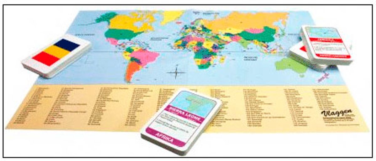 Tactic Vlaggen van de Wereld – Educatief spel – Leer de verschillende wereldvlaggen – 200 Kaarten – Inclusief wereldkaart — afbeelding 6