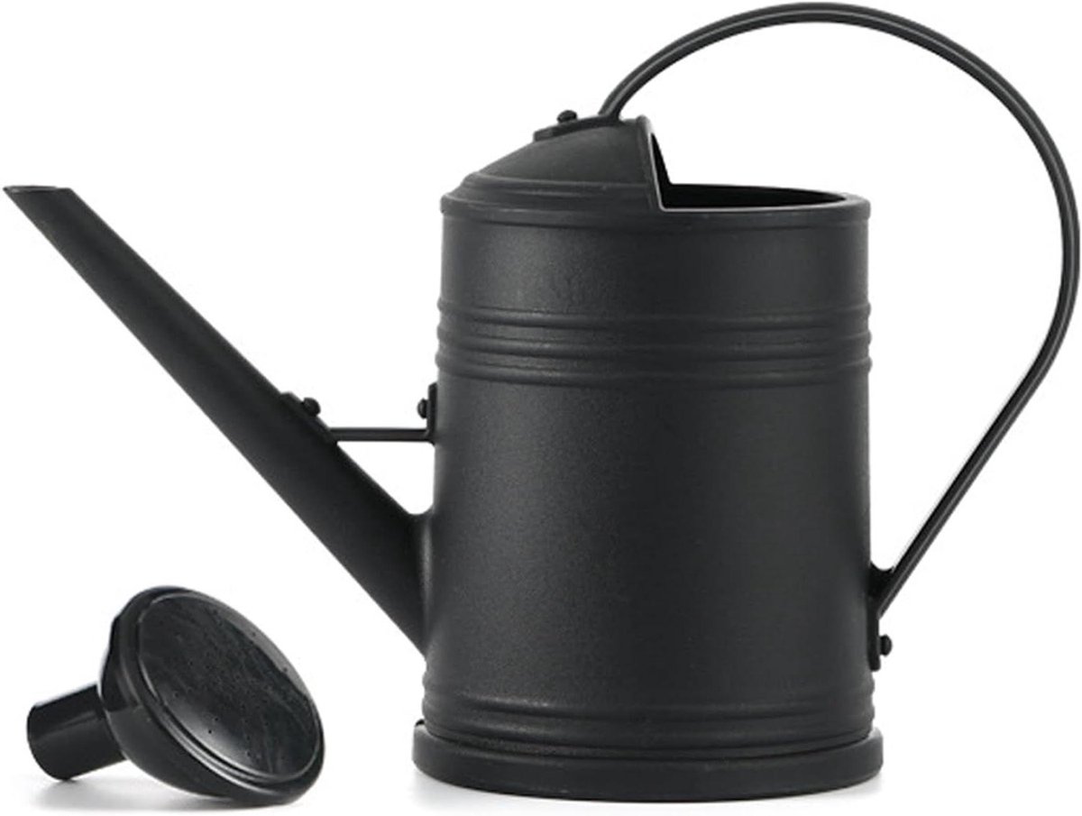 Gieter - Planten watergever - Planten water geven - Brede vulopening - 2 liter - Zwart