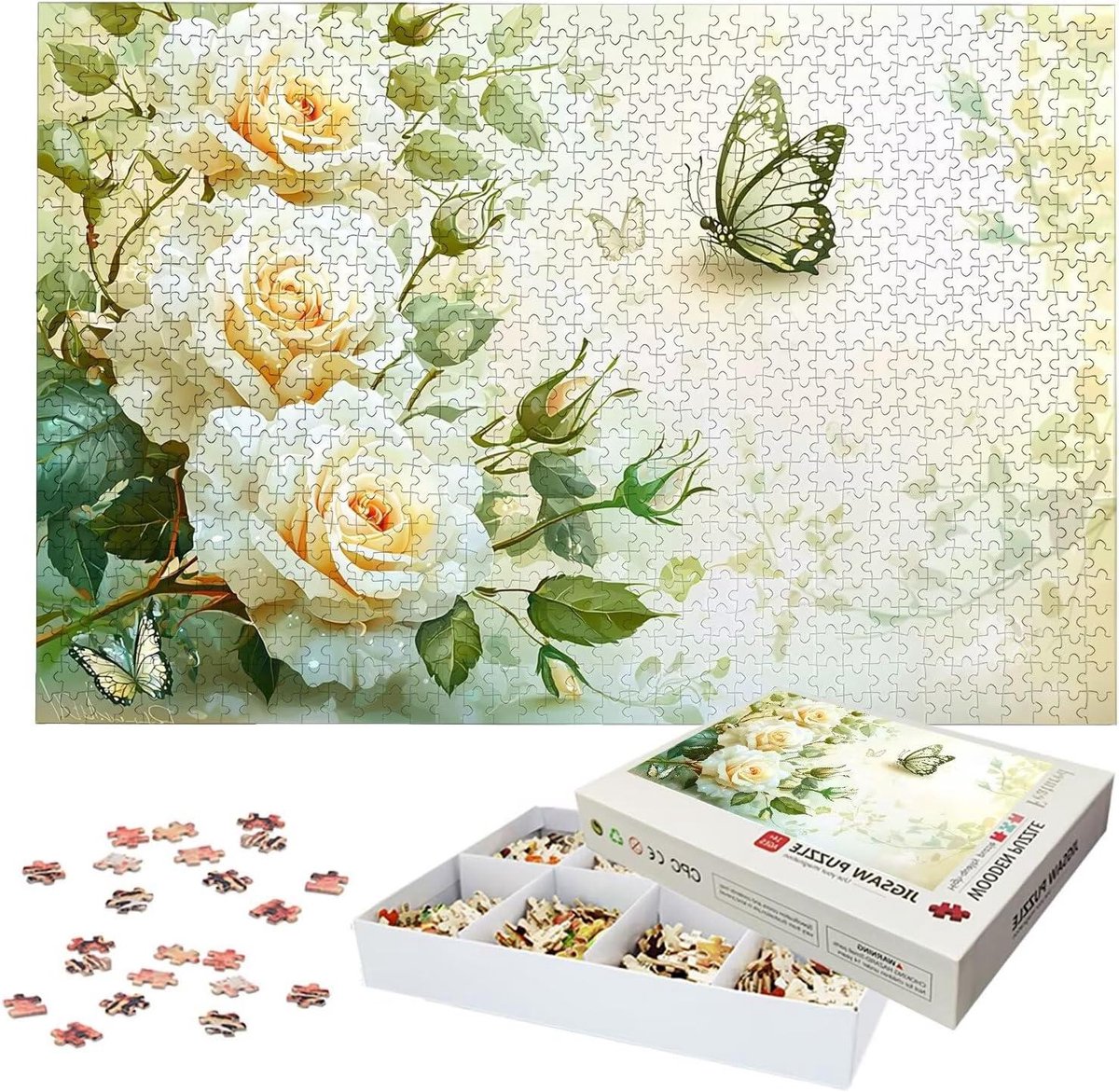 Legpuzzel 3000 stukjes - Puzzel Volwassenen Houten Puzzel - Ontspanning en Uitdaging - Lettermarkering op Achterkant