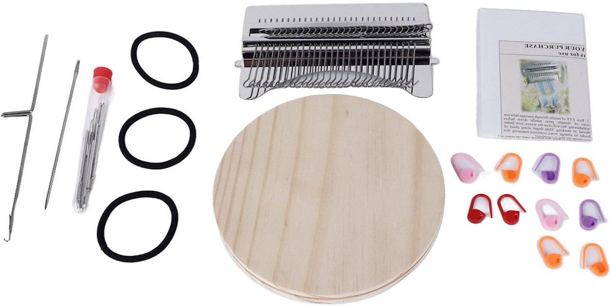 Mini Stopmachine Set - Weef Tool Herstelkit - Kleding Repareren - 28 Haken - 20 x 15 x 3 cm