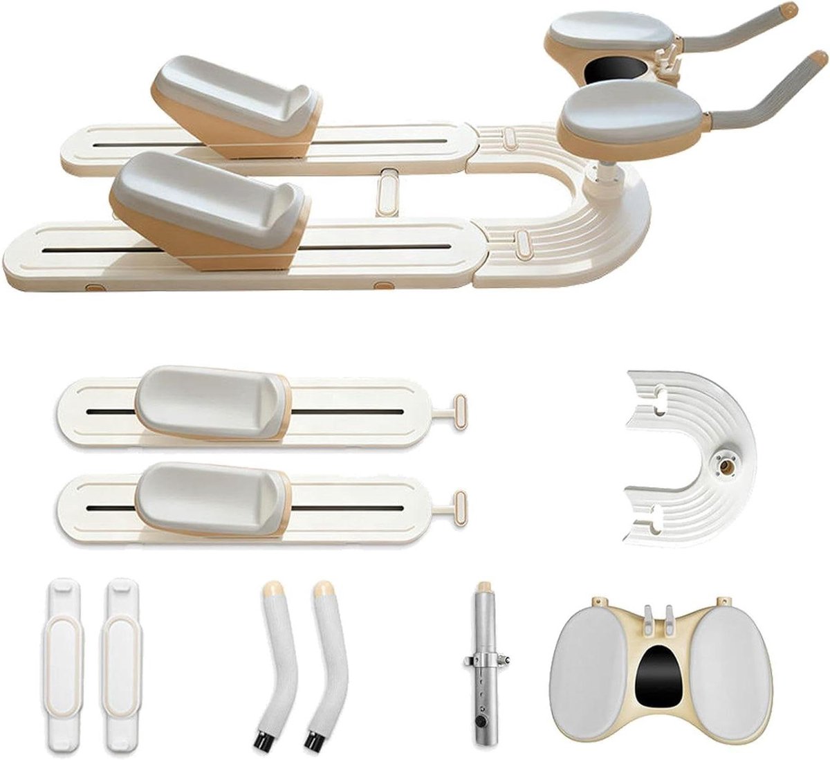 Spine Twist Trainer - Taille Trainer Machine - Kern Training - Ergonomische Ondersteuning - 100kg Capaciteit - Beige