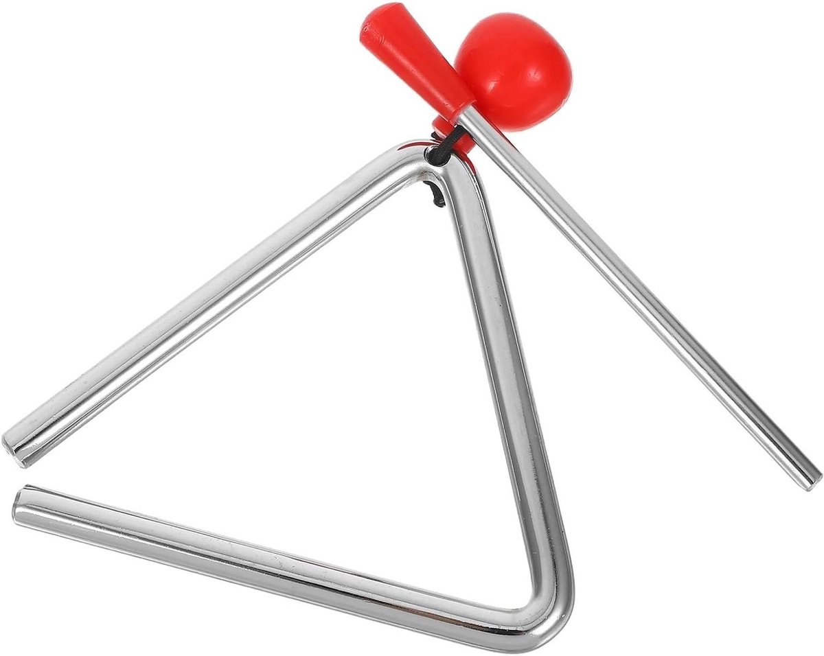 Driehoek Instrument - Percussie Driehoek - Muziek Maken - Heldere Tonen - 12 cm - Metaal