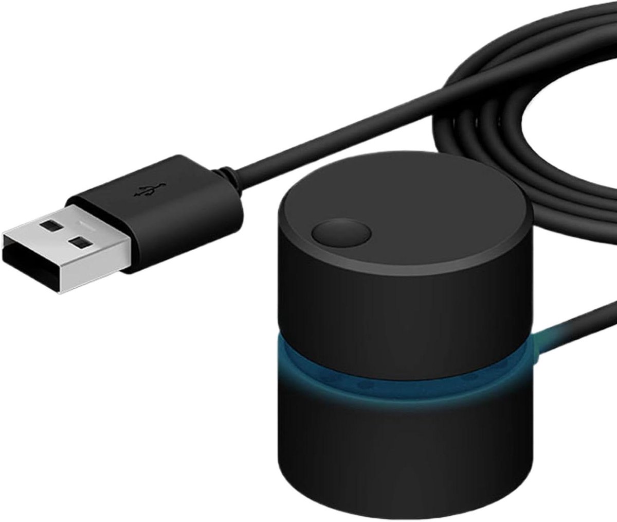 Multimedia Controller Knop - USB Volume Regelaar - Audio Instellen - Fysieke Knop Bediening - 3.5 cm - Zwart