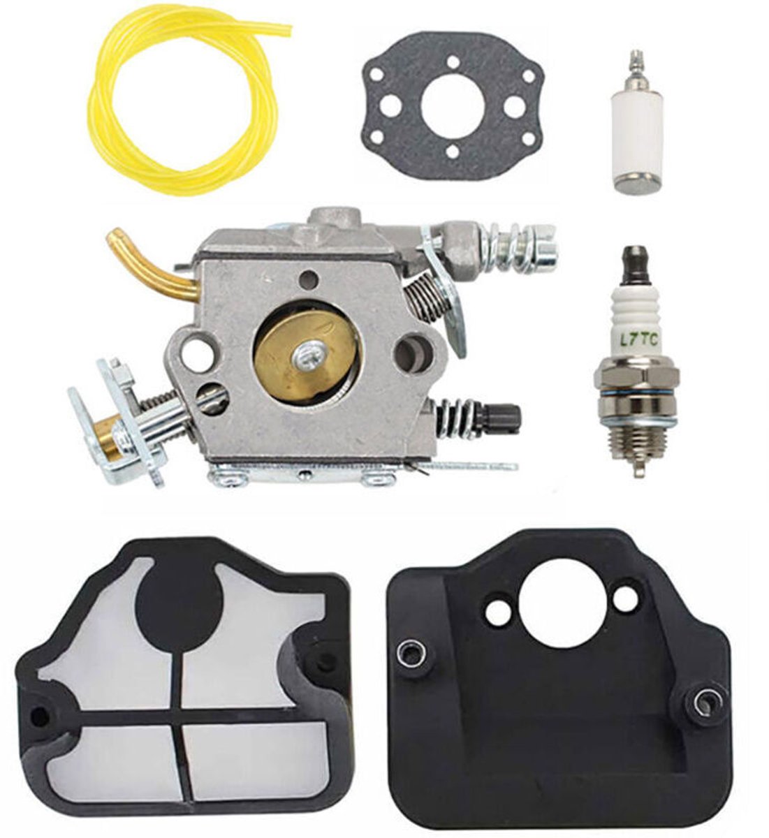 Carburateurrevisiesets geschikt voor Husqvarna 36, 41, 136, 137, 137E, 141, 142, 141LE en 142E kettingzagen, en geschikt voor de modellen WT-834, WT-657, WT-285, WT-239 en C1Q-W29E.