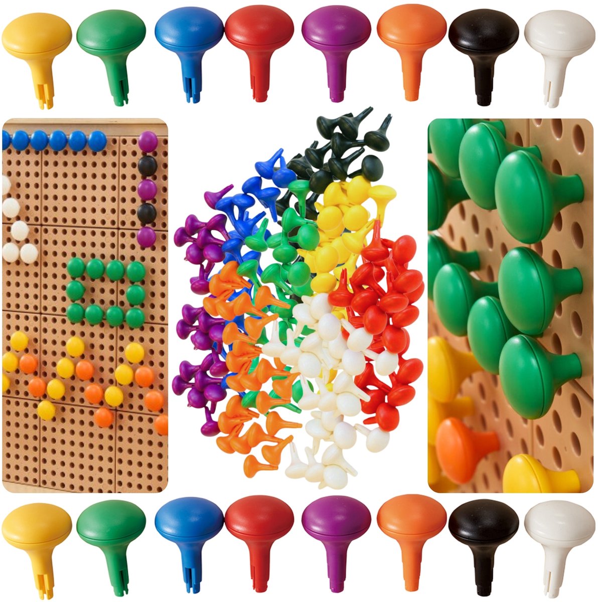 Eduplay bouwspeelgoed STEM Accessory 128 Jumbo Pins constructie.