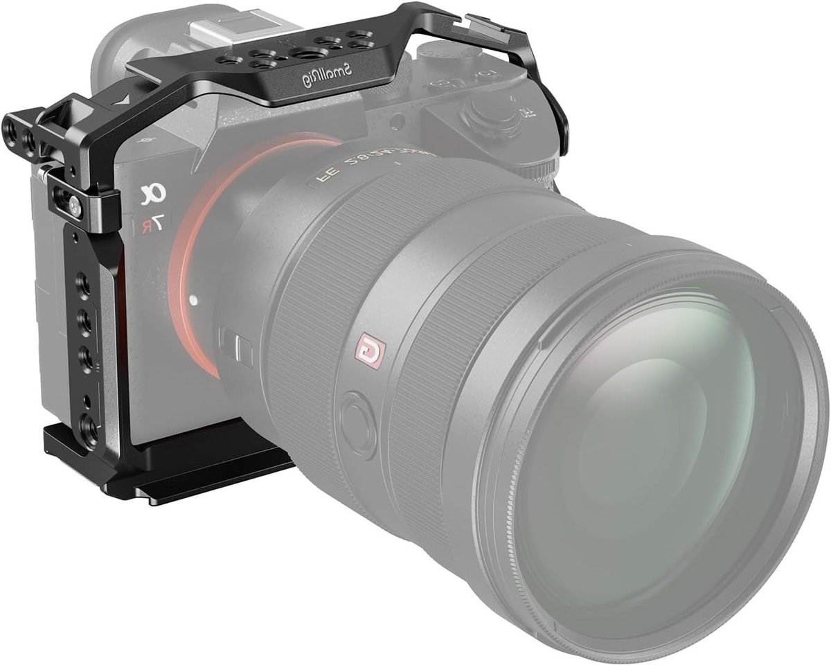 Full Cage voor Sony Alpha 7 III / Alpha 7R III Camera met Snelle Bevestigingsplaat, Koudshoe Bevestiging en NATO Rail - 2087D