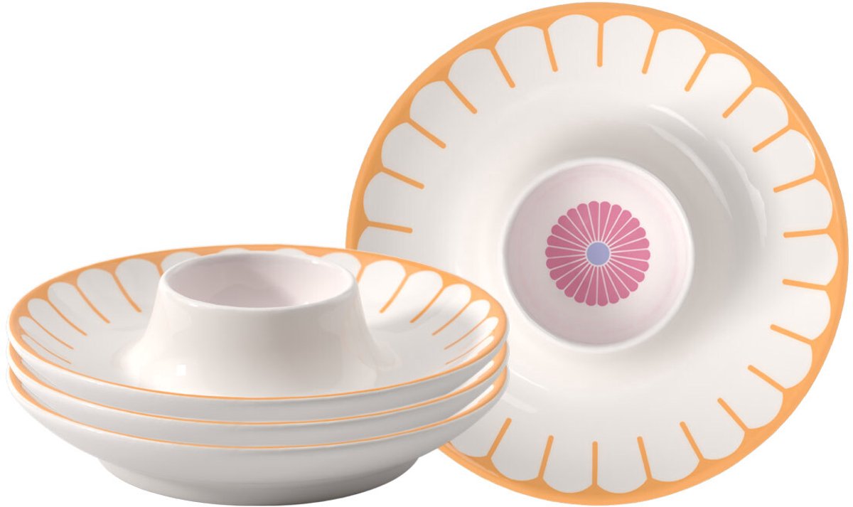 Eierbecher Fleur Couleur ø 11,6 cm Set van 4