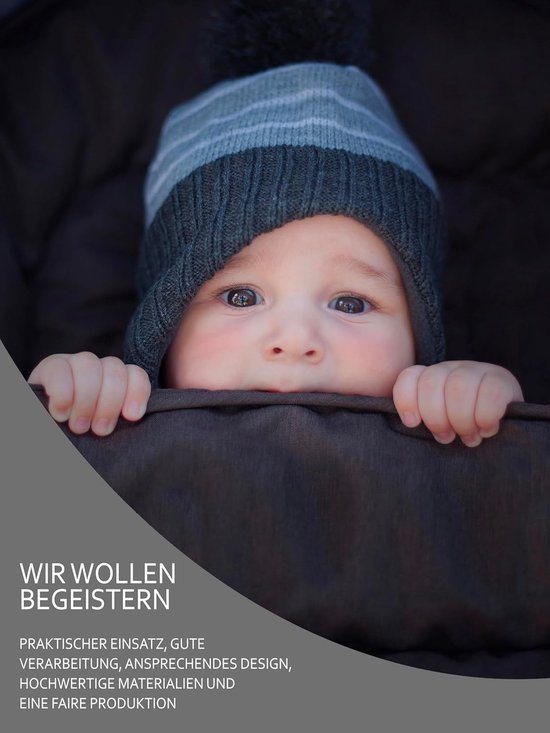 Baby voetenzak - Winter omslagdoek - Baby warm houden - Universele pasvorm - 78 x 42 x 8 cm - Turquoise — afbeelding 5