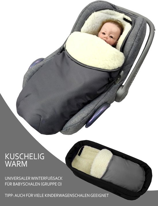 Baby voetenzak - Winter omslagdoek - Baby warm houden - Universele pasvorm - 78 x 42 x 8 cm - Turquoise — afbeelding 3