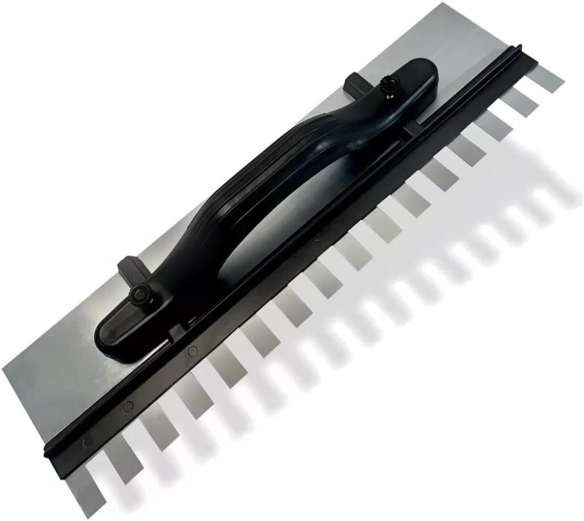 Verstelbare Tand Troffel - Afwerk Troffel Lijmkam - Tegels Egaliseren - Instelbare Tandhoogte - 430 x 120 mm - Zilver