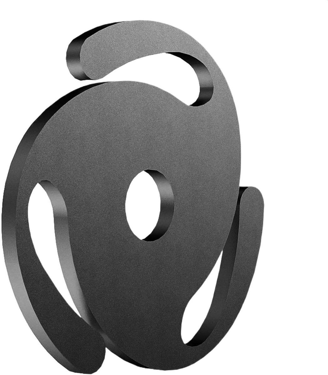 Platte Adapter - 45 U/min Adapter - Platen Afspelen - Massief Aluminium - 37 x 2 mm - Zwart
