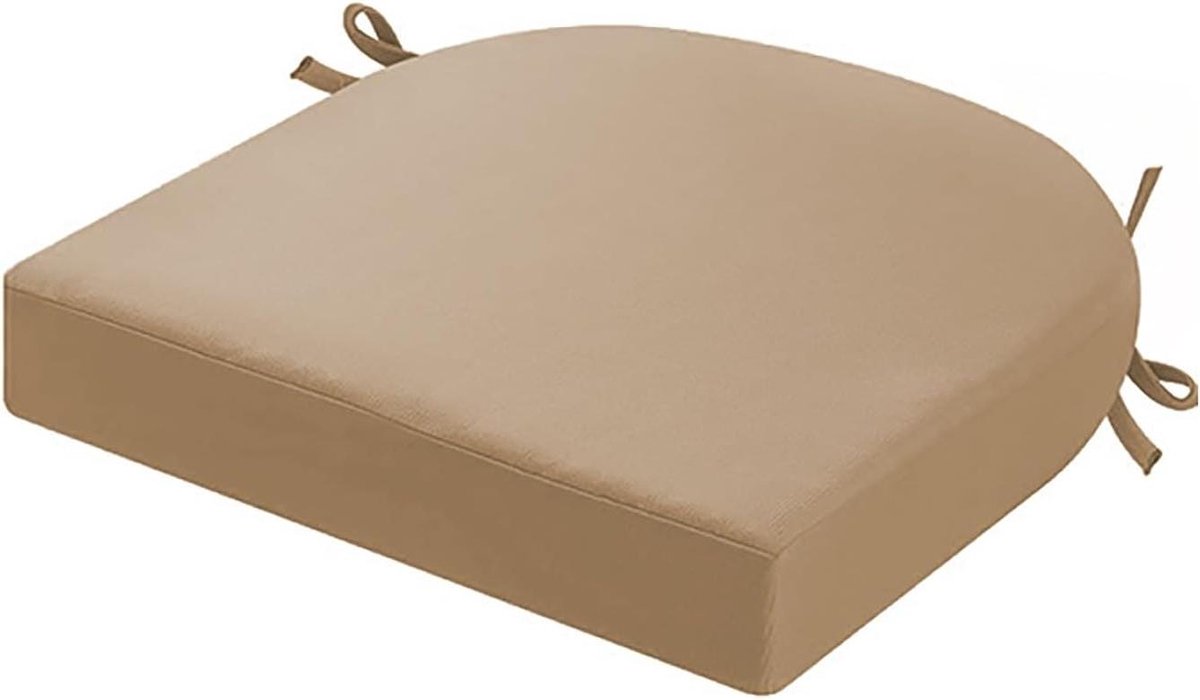 Tuinstoelkussens - Zitkussens Buiten - Terras Meubilair - Waterbestendig Polyester - 50x50x8 cm - Kaki