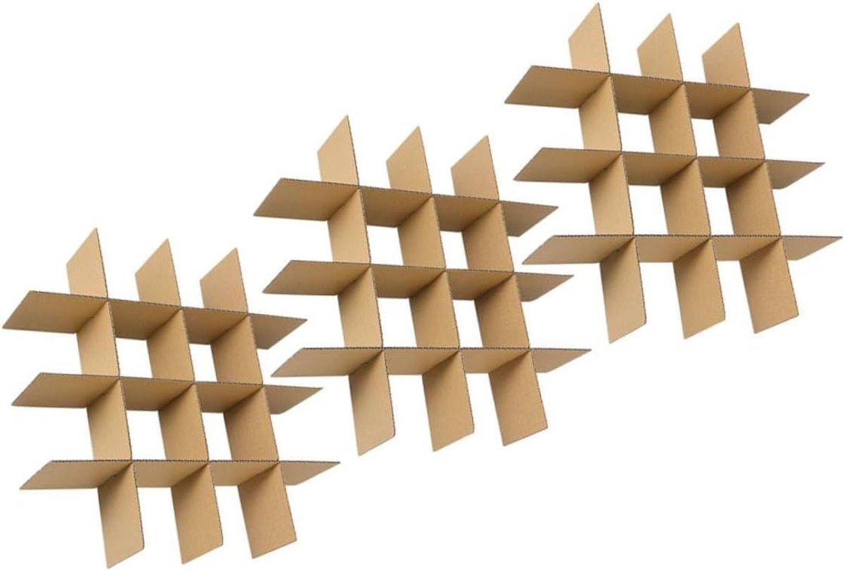 Kartonnen Verhuisdozen - Verpakkingsdozen Scheidingswanden - Items Beschermen - Herbruikbaar Slagvast - 335 x 8 cm - Khaki