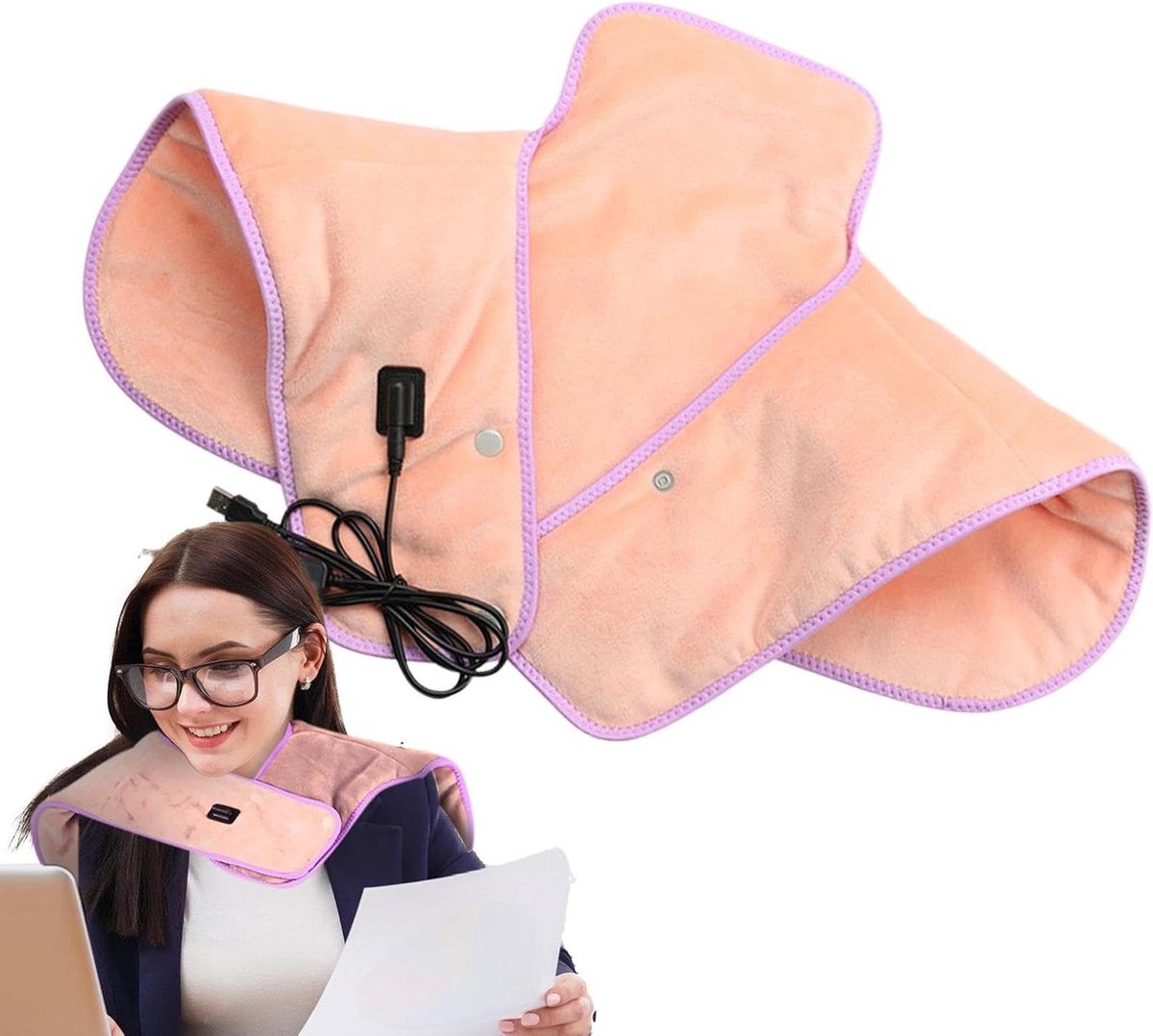Verwarmingskussen Nek Schouders - Warmtekussen Nek Schouderkussen - Spieren Ontspannen - Snel Opwarmend - 55 x 30 cm - Grijs