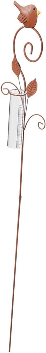 Decoratieve Regenmeter - Regenvalmeter Glas - Tuin Meten - Met Staak - 102 cm - Bruin
