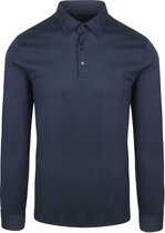 Desoto Longsleeve Poloshirt Essential Donkerblauw (navy) - Maat XL - Heren