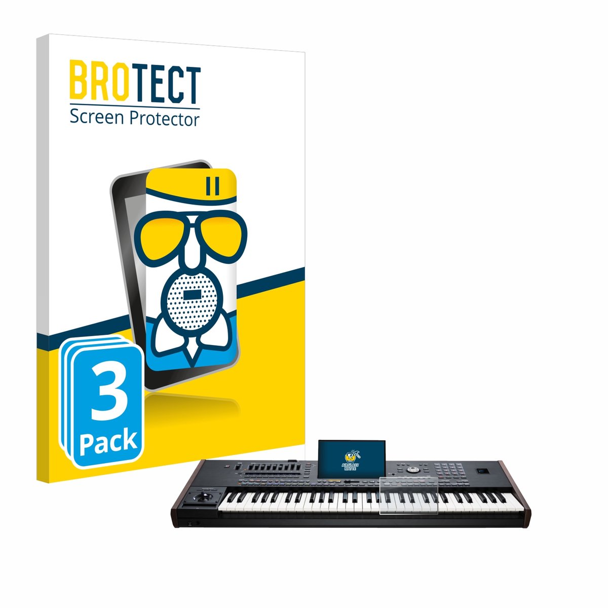 BROTECT - Screenprotector voor KORG Pa5X - Folie Beschermfolie Beschermglas matte 3 Stuks