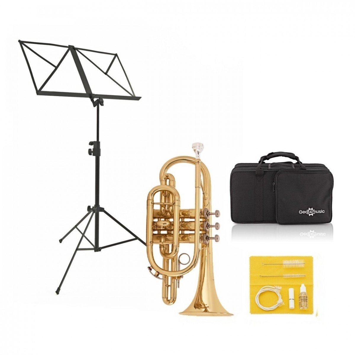 Studenten Kornet van Gear4music, Goudgelakt, Beginnerspakket