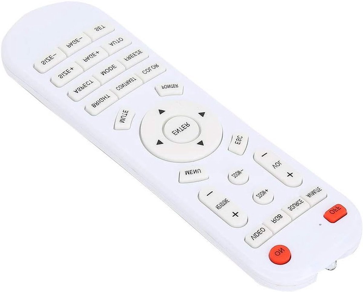 Draadloze afstandsbediening voor projector, DC 3V, compact en draagbaar, ideaal voor presentaties en thuisbioscoop
