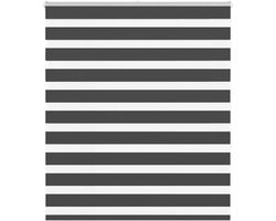 vidaXL - Zebra - rolgordijn - 130x150 - cm - stofbreedte - 125,9 - cm - zwart