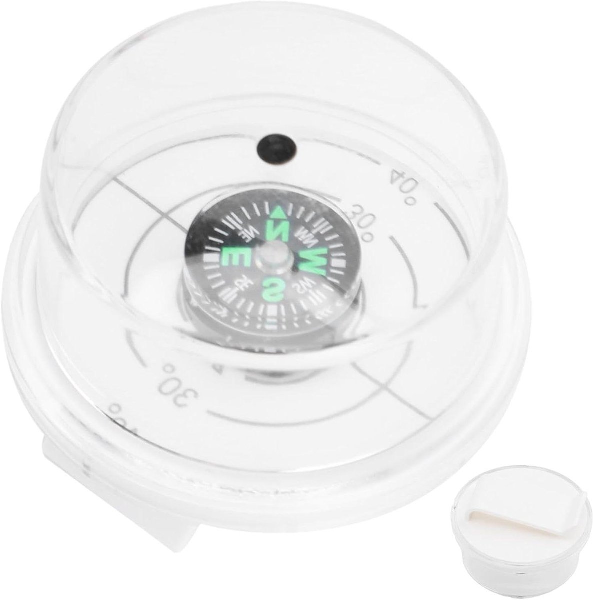 Zonnepaneel Hoekmeter - Zonnehoekgids Kompas - Zonne-efficiëntie Vergroten - Waterdicht Roestbestendig - 5.99 x 5.99 x 3 cm - Transparant