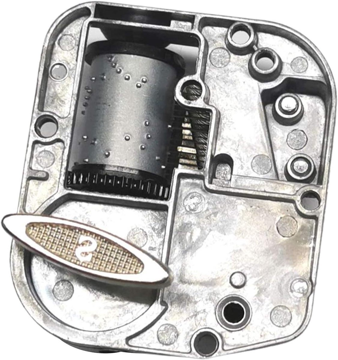 Muziekdoos Mechanisme - Uurwerk Beweging - Muziek Maken - Handcrank Bediening - 5.5x4x1.5 cm - Zilverkleurig
