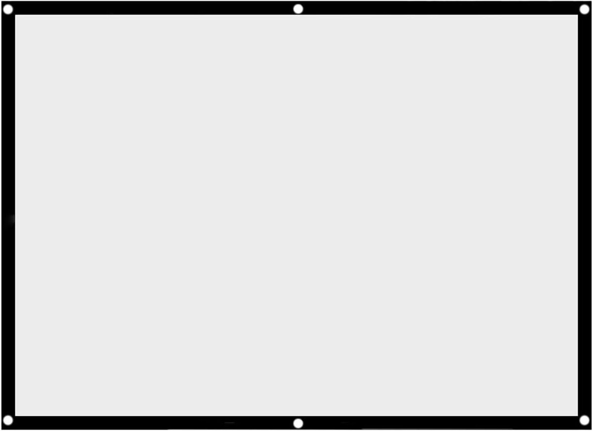Projectorscherm - Filmscherm - Buitenfilms Kijken - Kreukvrij Opvouwbaar - 60-100 inch - Wit