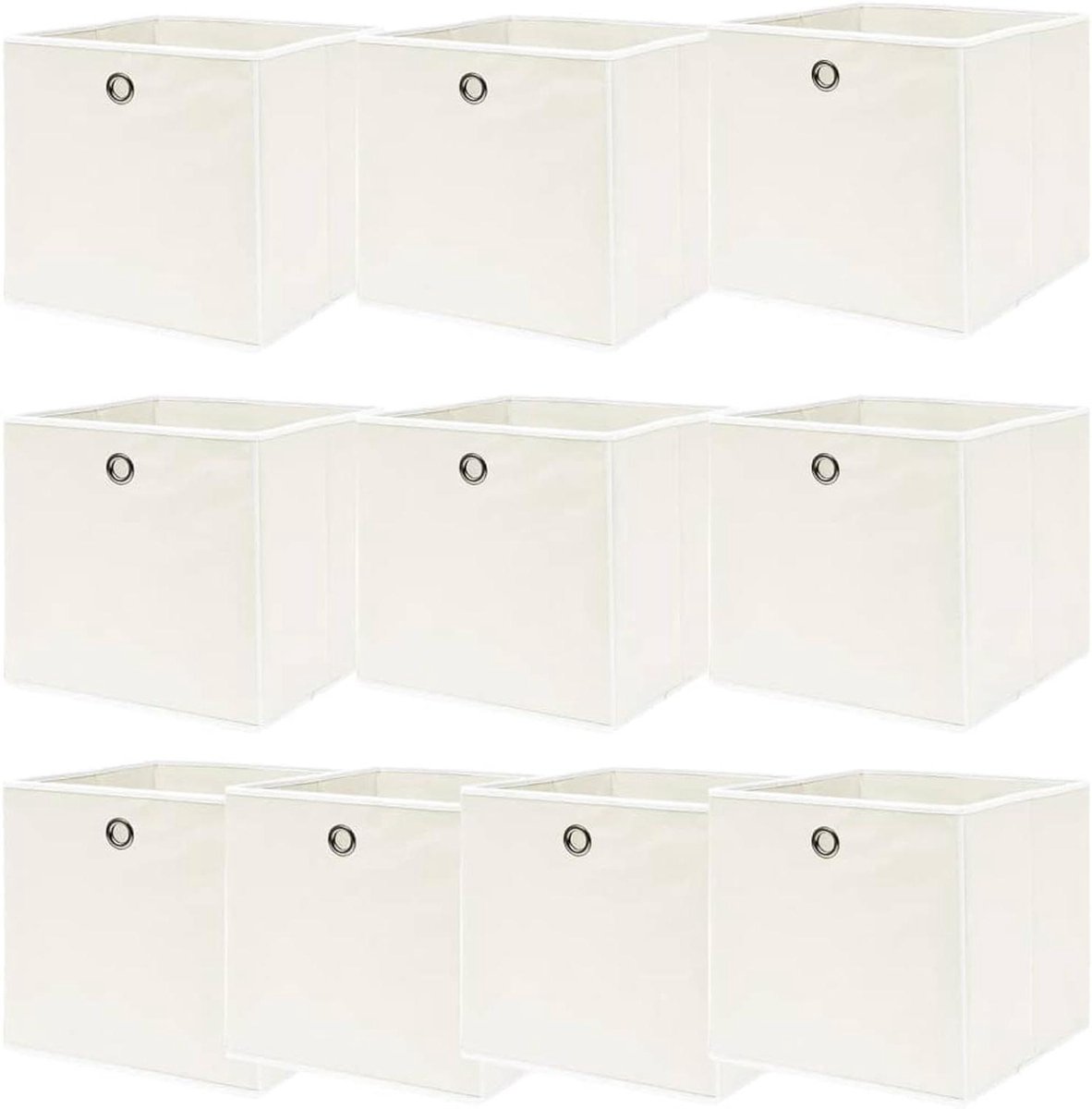 Opbergdozen - Opbergbakken - Huis Organiseren - Opvouwbaar - 32x32x32 cm - Wit
