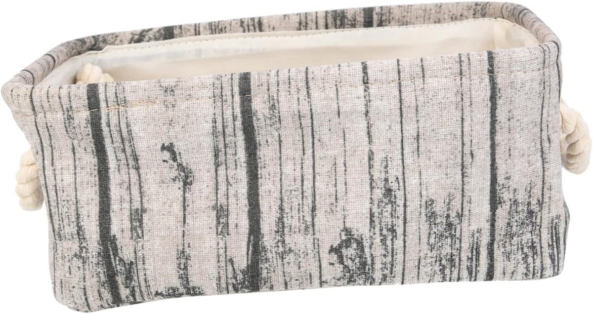 Canvas Opbergbak - Opbergdoos Mand - Thuis Ordenen - Met Handvatten - 31x21x12cm - Diverse Kleur