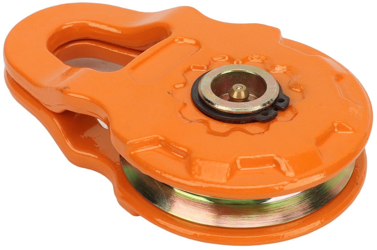 aladdien - Heavy Duty Pulley Block - Duurzame Snatch Block - 25.000 Lbs Capaciteit - 12,5 Ton - Geschikt voor Hijsen - Robuuste Constructie