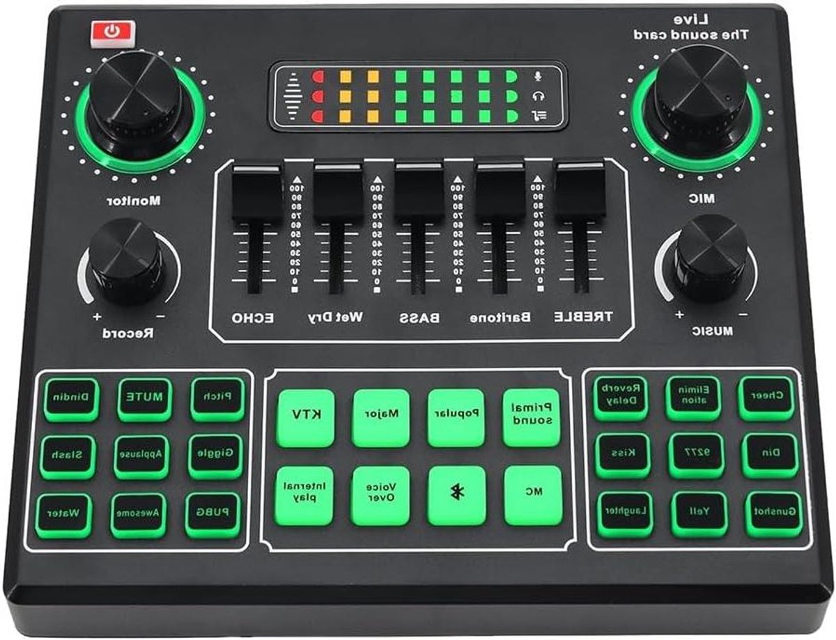 Geluidskaart Mixer - Audio Interface - Live Uitzendingen - DSP Chip - 1000 Grams - Zwart