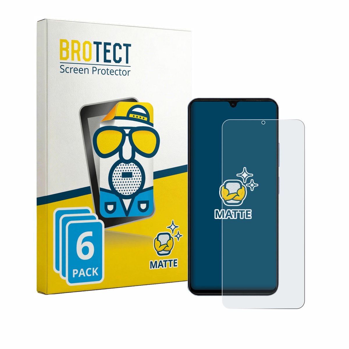 BROTECT - Screenprotector voor Blackview Wave 10C - Folie Beschermfolie matte 6 Stuks