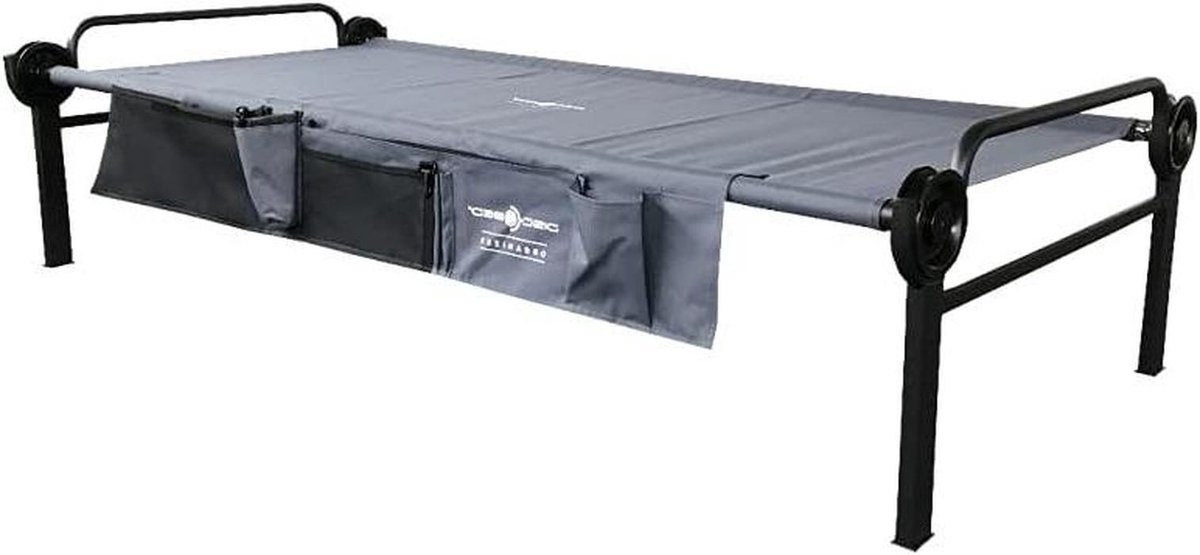 Veldbed XLT - Campingbed Opklapbed - Kamperen Buiten - Robuust Stalen Frame - 201 x 88 cm - Antraciet