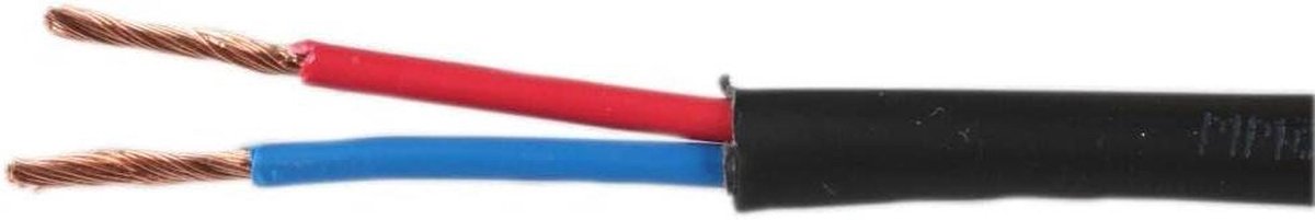 Luidsprekerkabel - Audio kabel - Aansluiting Geluid - 2-aderig - 50 meter - Zwart