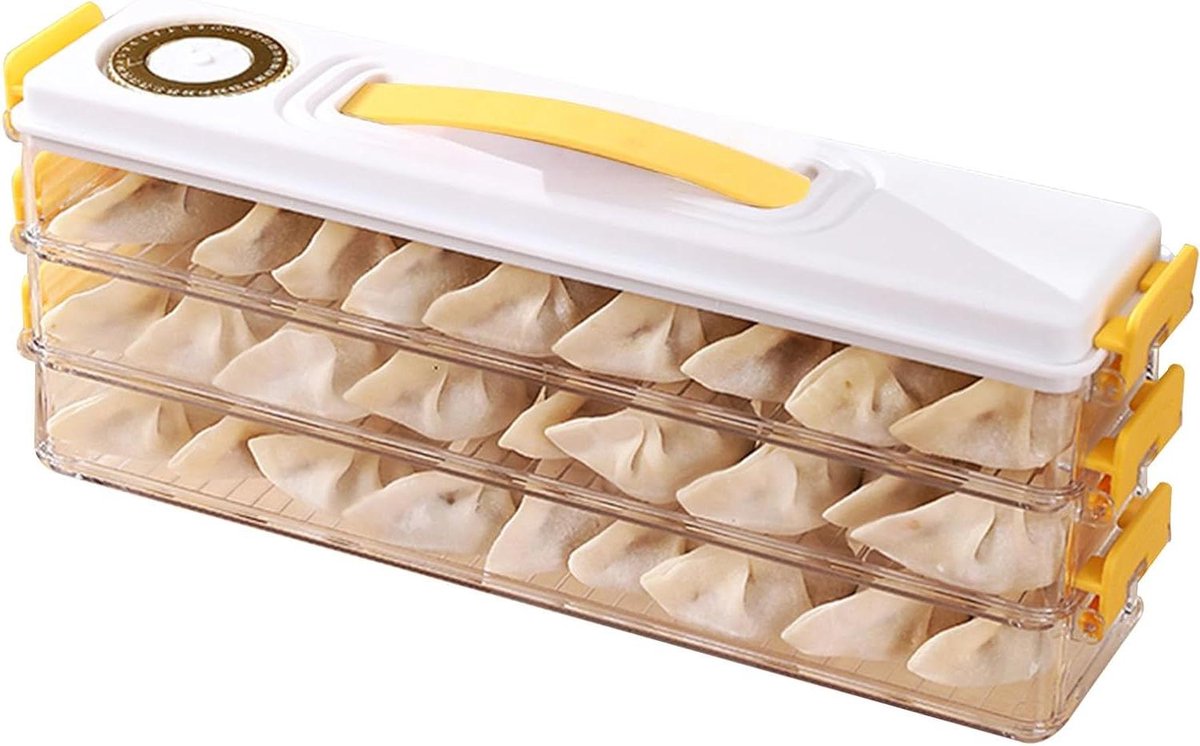 Dumpling-opslagcontainer Stapelbare Voedselveilige Plastic Koelkastdoos voor Thuis, Kamperen, Picknick 5,3 Oz