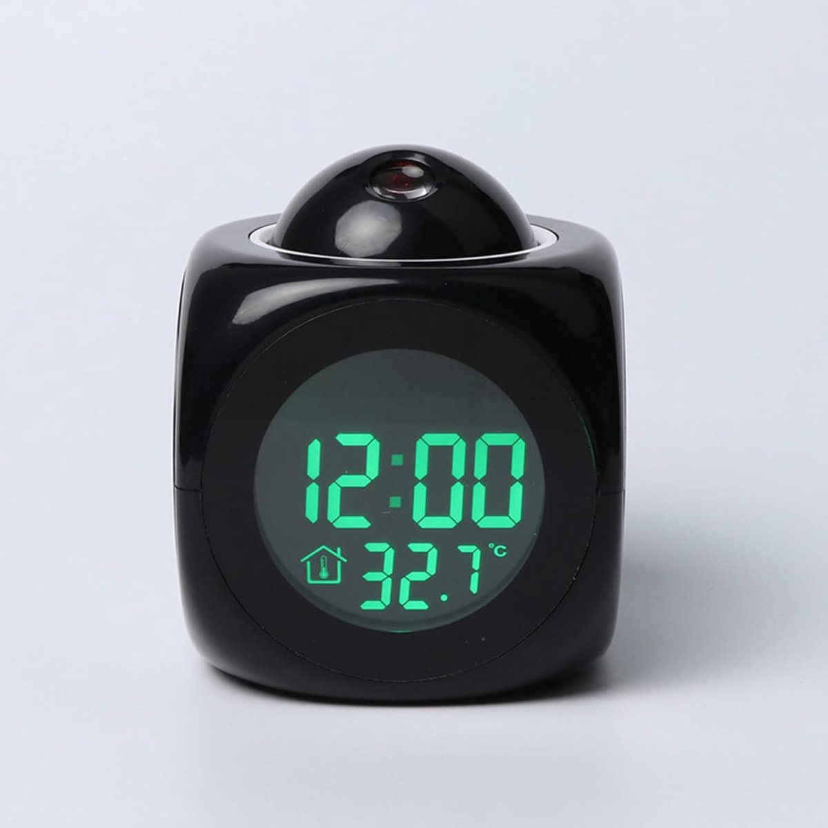 Projectiewekker met Radio - Digitale Klok - Wakker Worden - Temperatuurweergave - 95 cm Hoog - Zwart