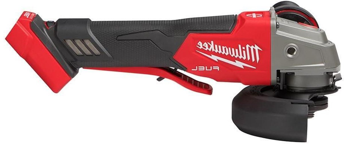 Variabele Haakse Slijper - Accu Slijper - Metaal Bewerken - Variabele Snelheid - 115/125 mm - Rood