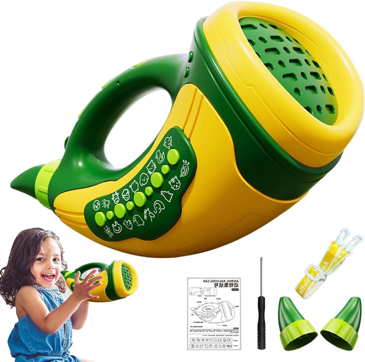 Muziek Speelgoed Trompet - Dierenfluit Speelgoed - Kinderen Leren Spelen - Ontwikkelt Mondspieren - 19.2 x 13.5 x 9.6 cm