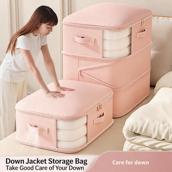 Vacuüm Opbergzakken - Compressiezakken Kleding - Ruimte Besparen - Zonder Pompen - 60cm en 90cm - Lichtgroen — afbeelding 3