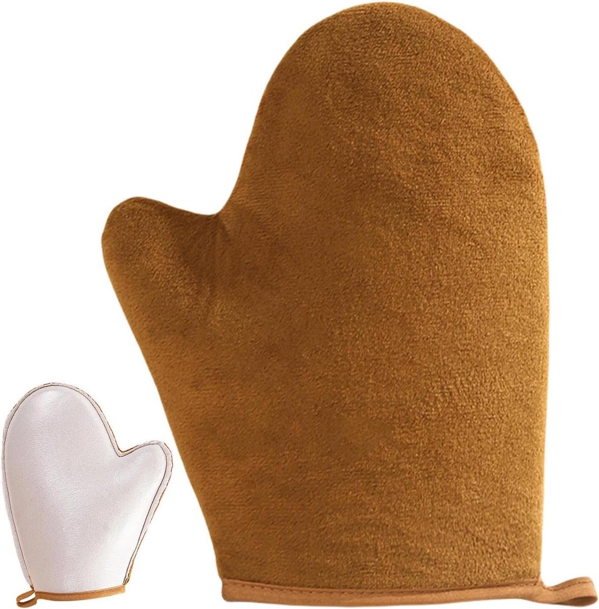Bruiningsapplicator Handschoenen - Zelfbruiner Mitt - Gelijkmatig Bruinen - Dubbelzijdig Ontwerp - 22.5 x 15.5 cm - Bruin