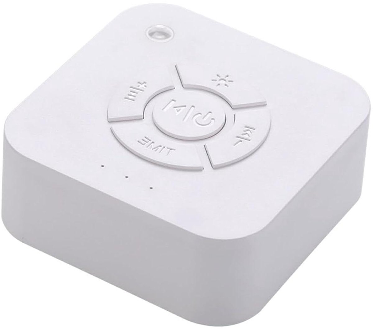 Slaapgeluid Apparaat - Witte Ruis Machine - Ontspanning Bevorderen - Met Ademhalingslicht - 10 x 10 x 6 cm - Wit