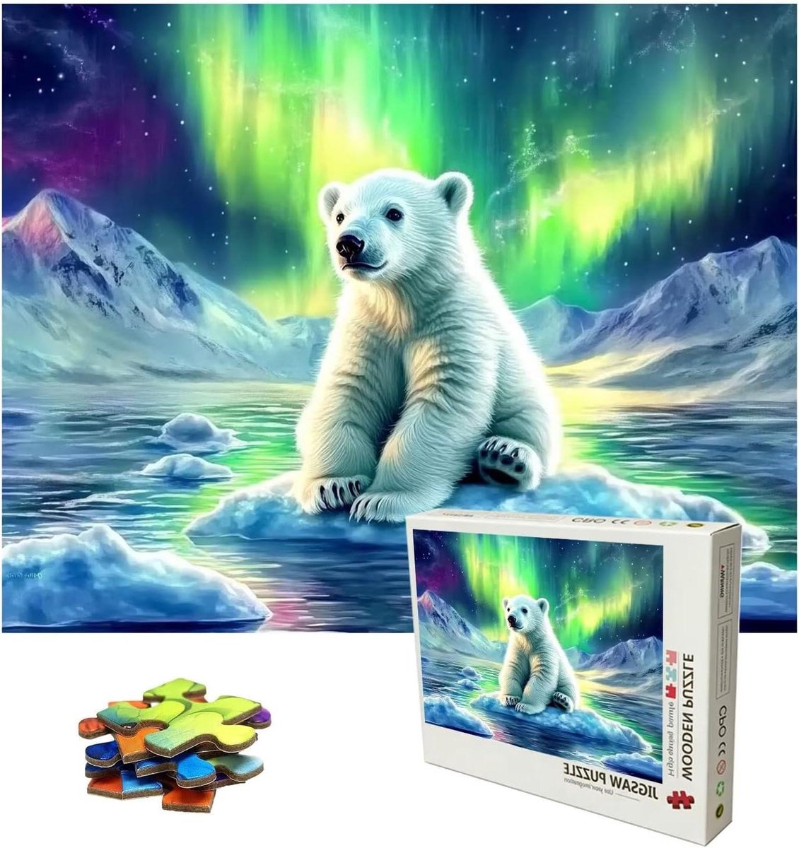 Legpuzzels Volwassenen - Houten Puzzels - Ontspannende Hobby - 5000 Stukjes - 150 x 100 cm - IJsbeer Thema
