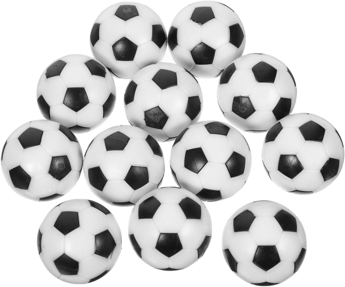 Mini Tafelvoetbal Ballen - Vervangende Voetballetjes - Tafelvoetbal Spel - Traditioneel Patroon - 12 Stuks - Zwart