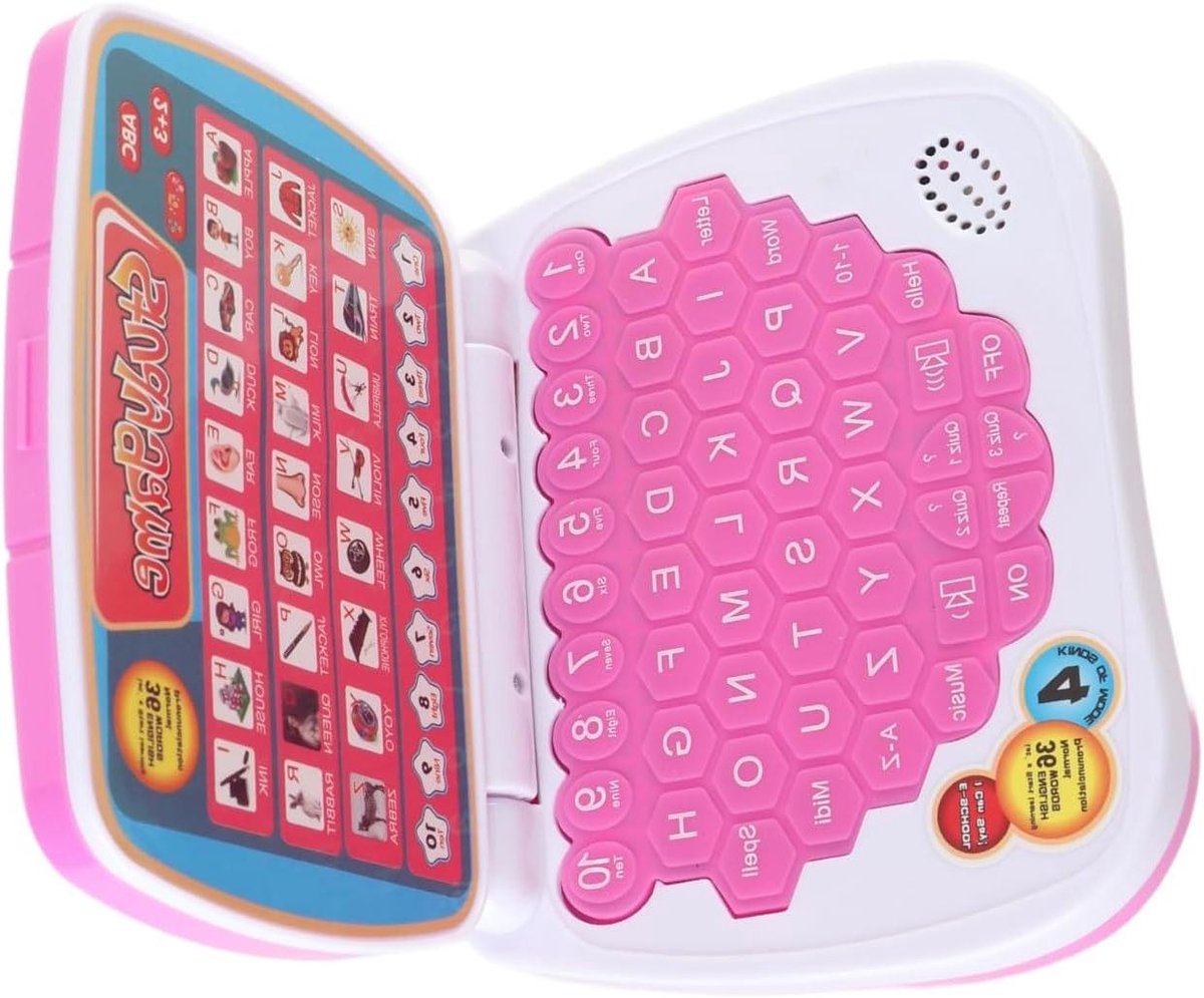 Kinder Laptop Speelgoed - Educatieve Computer - Leren Spelen - Vijf Leerstanden - 16 x 13 cm - Blauw