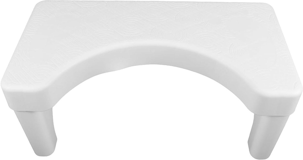 Toiletkruk - Voetensteun Badkamer - Comfortabel Hurken - Antislip Stabiliteit - 395 x 165 cm - Wit