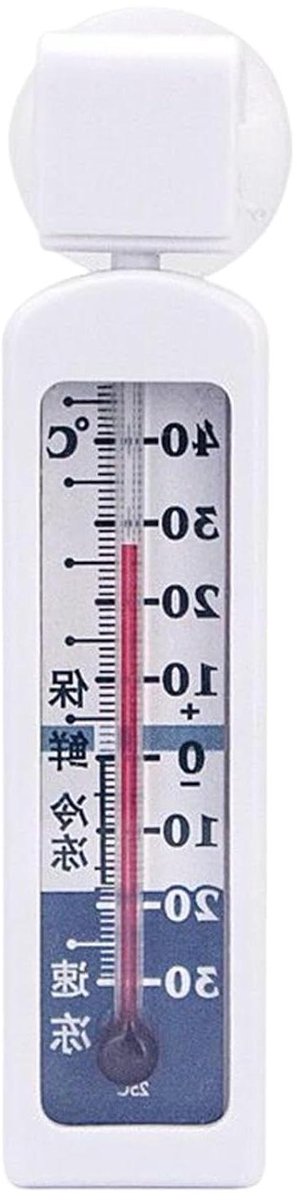 Koelkastthermometer - Temperatuurmeter Vriezer - Voedsel Vers Houden - Breed Meetbereik - 1 Stuk - Wit