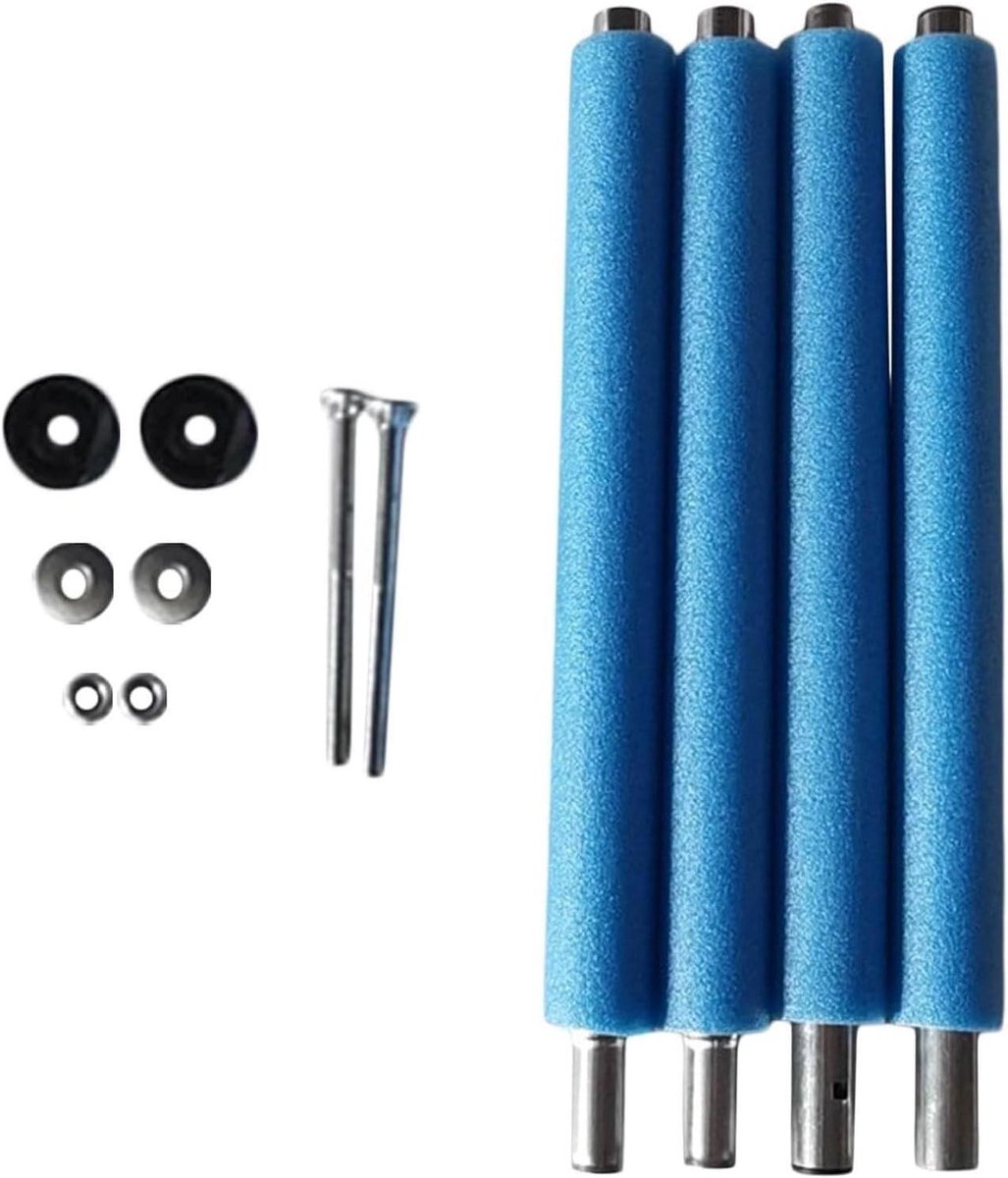 Trampoline Onderdelen - Veiligheidsnet Stangen - Trampoline Reparatie - Met Anti-bots Kappen - 176 cm - Blauw