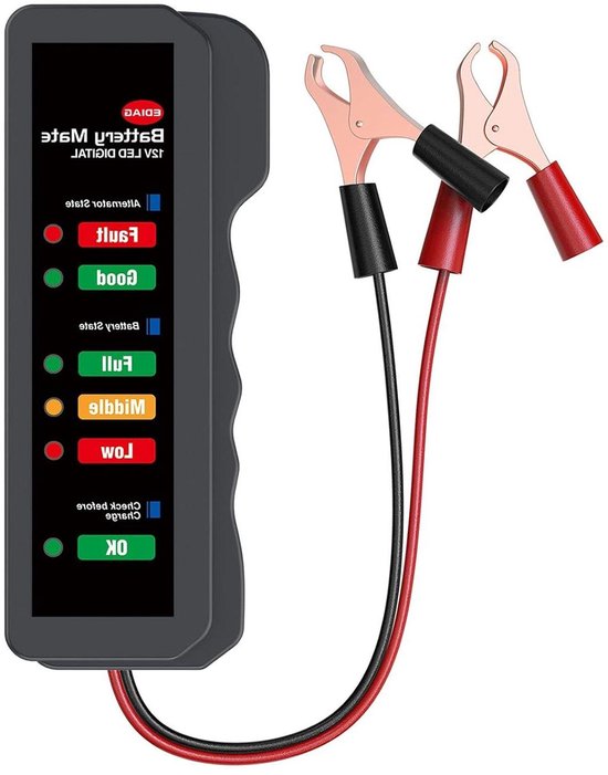 Accutester - Laadsysteemtest - Voertuig Onderhoud - Interne Beveiligingschip - 12V - Grijs